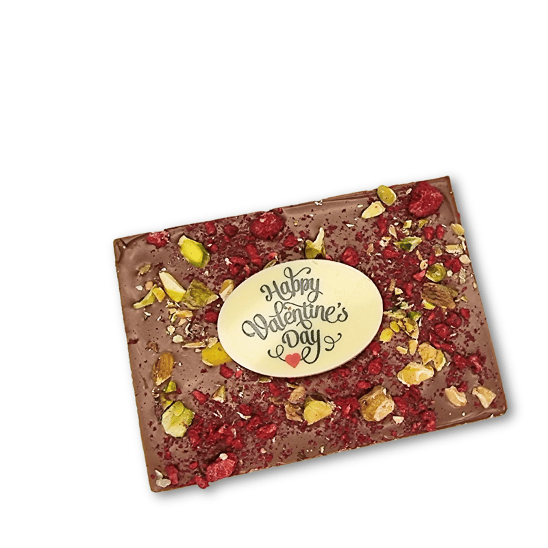 Raspberry Pistachio Valentine's Bar