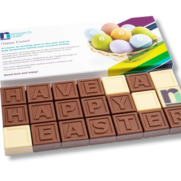Branded Easter Chocograms For Research Now