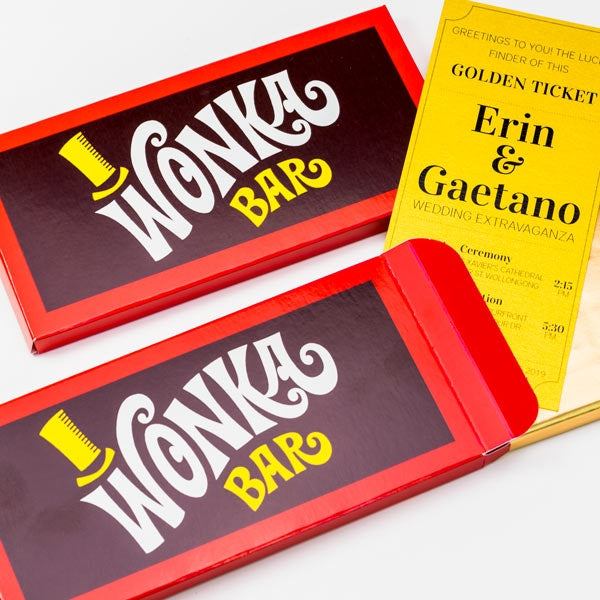 Willy Wonka Wedding Bars